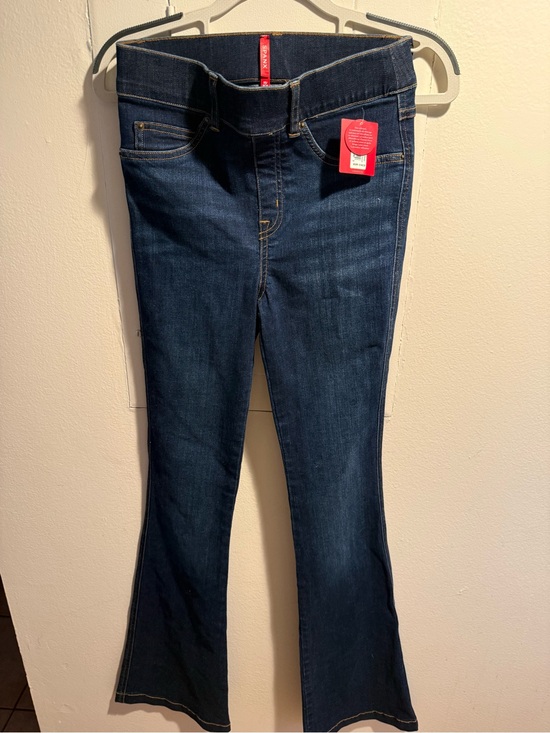 SPANX Denim - SPANX Flare Jeans Midnight Shade Dark Wash Size XS NWT $148